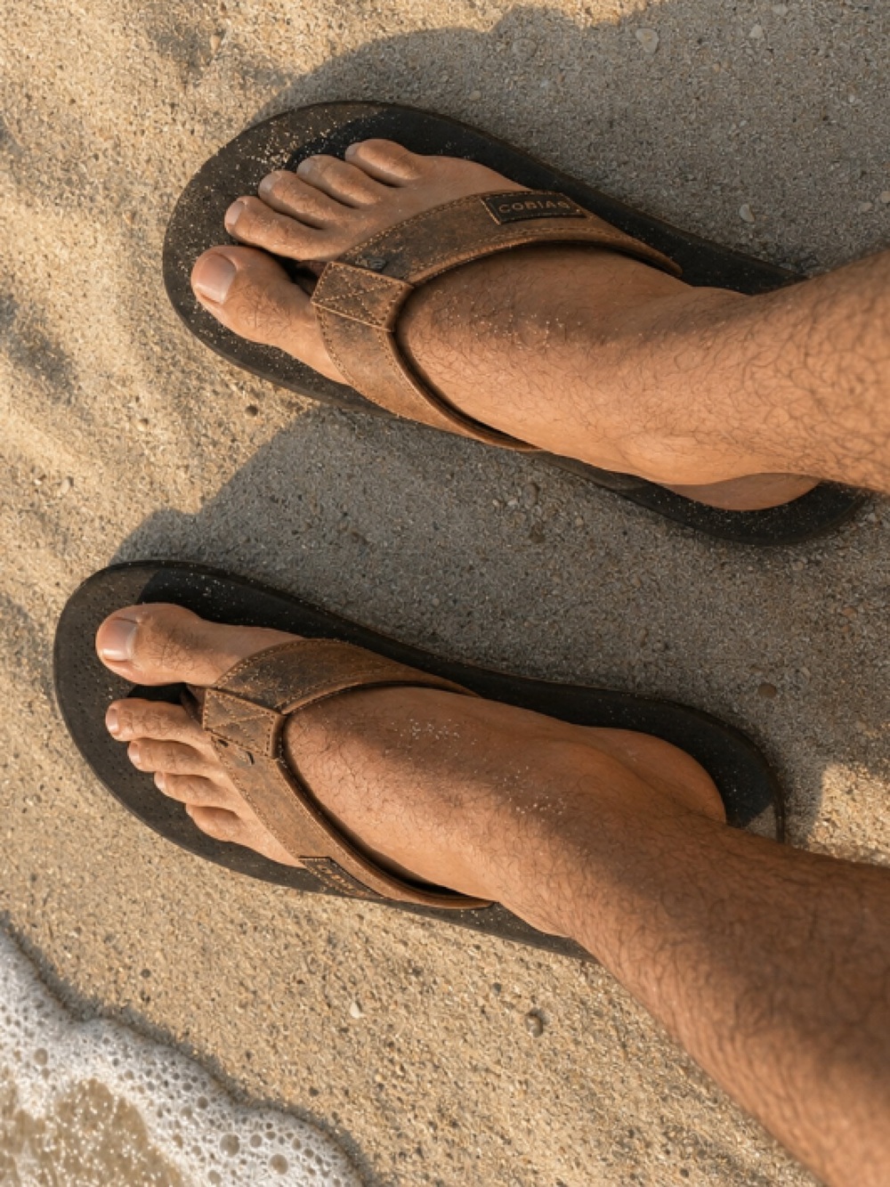 Cobian Black and Brown Flip-Flops with Durable Design